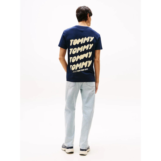 Tommy Hilfiger Ανδρική κοντομάνικη μπλούζα Bubble Logo Back Graphic T-Shirt